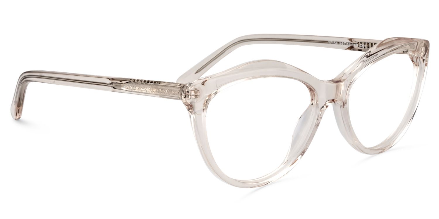 Cat Eye Beige Glasses | Zeelool Glasses2