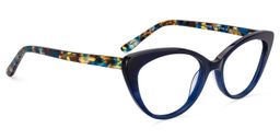 Chloris Cat Eye Dark Blue Glasses3