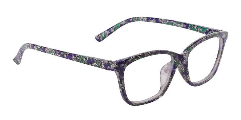 Rectangle Purple Reading Glasses | Zeelool Reading Glasses3