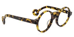 Cinnamon Round Yellow-Tortoise Glasses3
