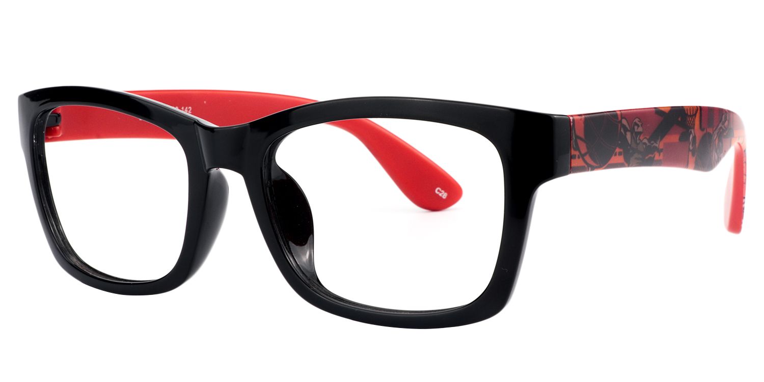 Rectangle Red Glasses | Zeelool Glasses3