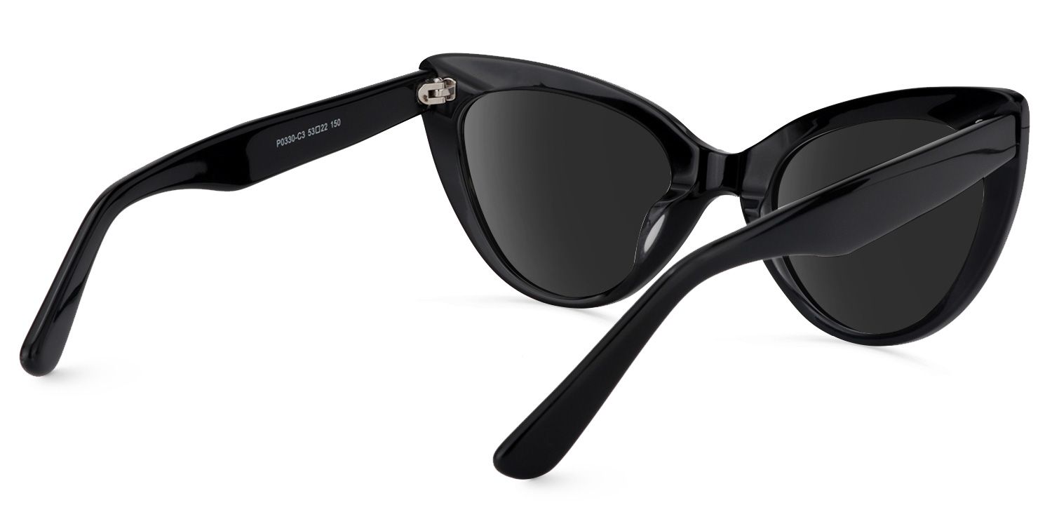 Claudette Acetate Black Cat Eye Frame Sunglasses | ZEELOOL UK3