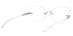 Clayborne Cat Eye Silver Glasses4