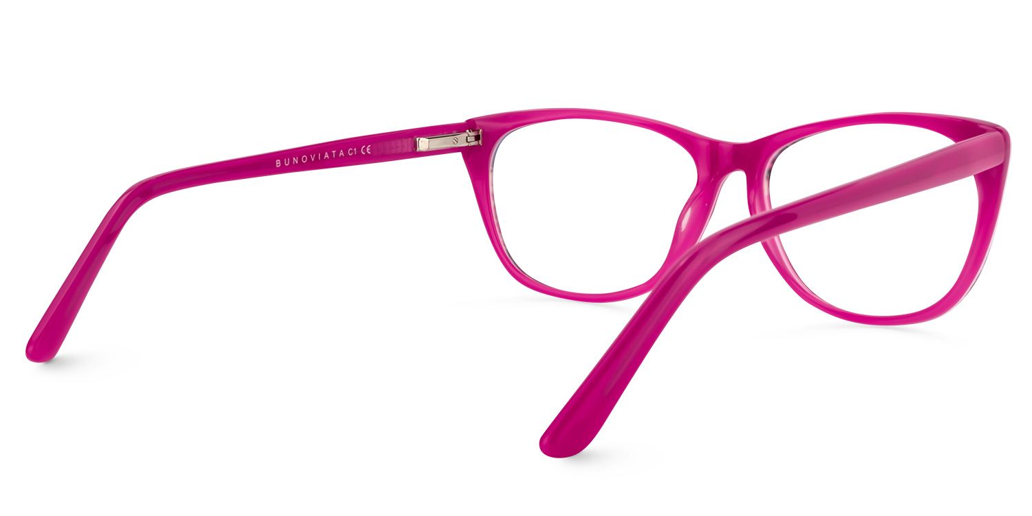 Rectangle Bright Pink Glasses | Zeelool Glasses4