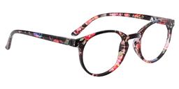 Hulda Oval Red Floral Reading Glasses3