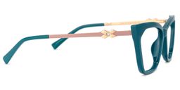 Denise Cateye Peacock-Blue Glasses2