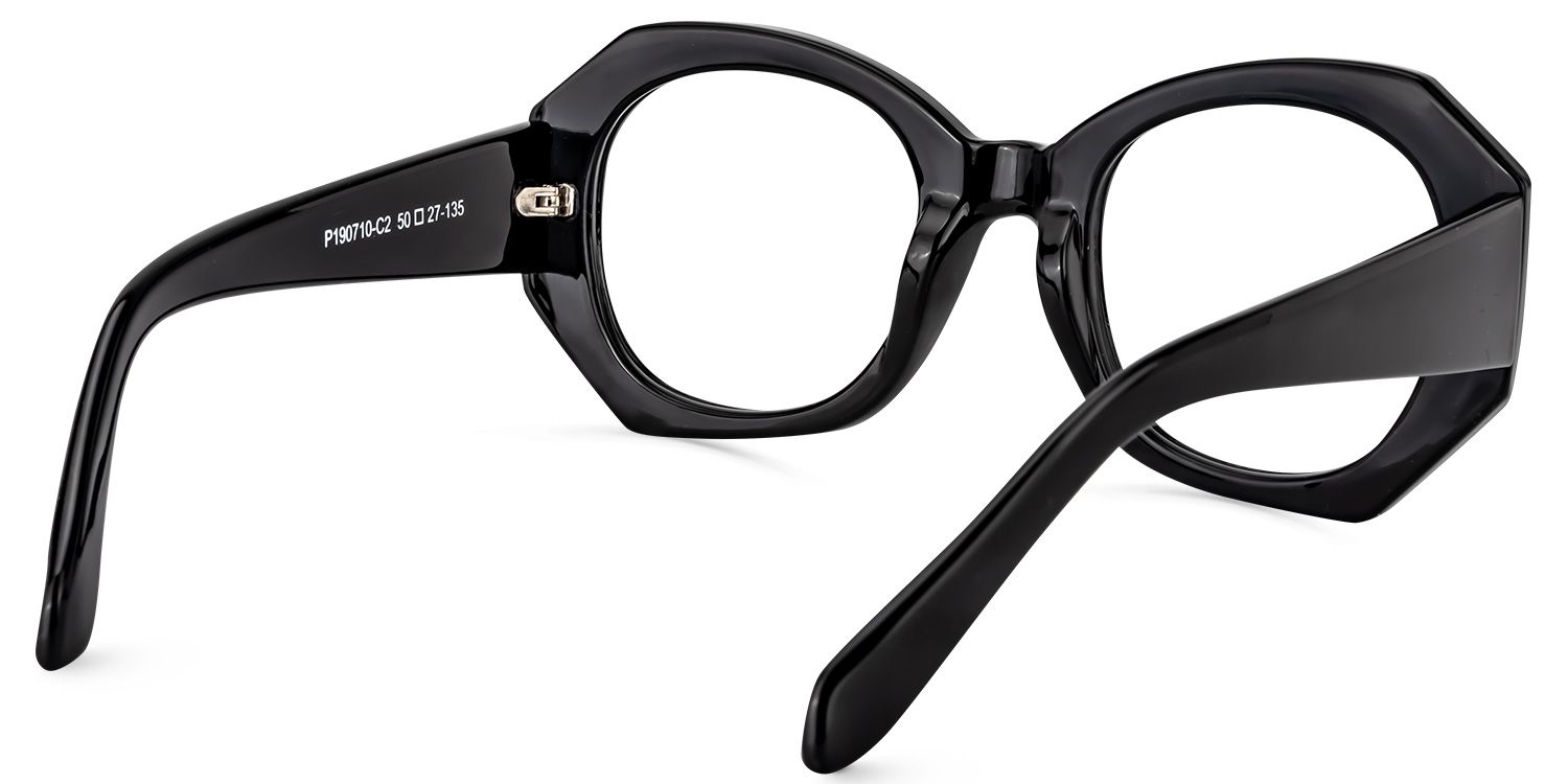 Geometric Black Glasses | Zeelool Glasses4