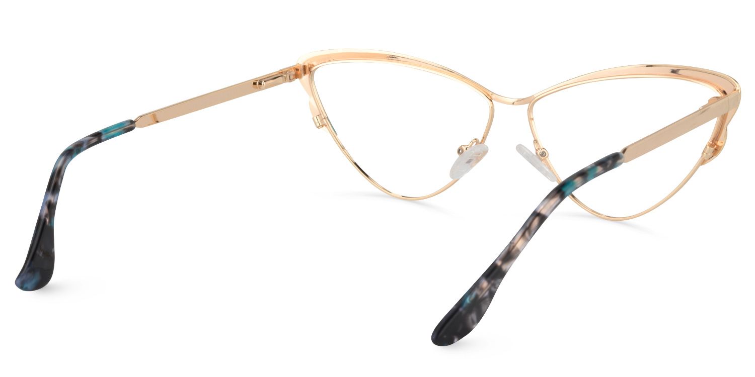 Cat Eye Peacock Blue Glasses | Zeelool Glasses4