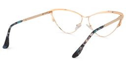 Darleen Cat Eye Peacock Blue Glasses4