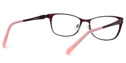 Dominic Rectangle Dark Red Glasses4
