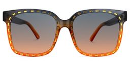Amador Square Orange Sunglasses0