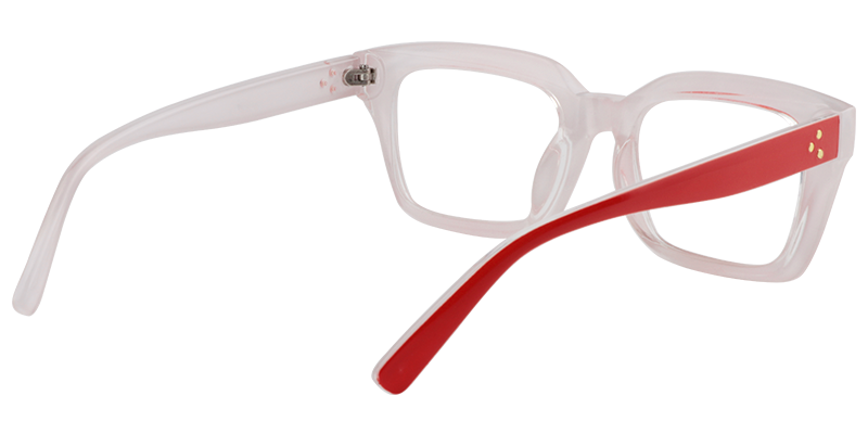 Rectangle Red Reading Glasses | Zeelool Reading Glasses5