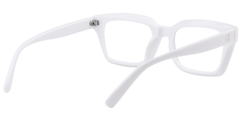 Rectangle White Reading Glasses | Zeelool Reading Glasses5