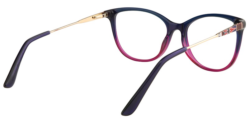 Round Purple Glasses | Zeelool Eyeglass Frames5