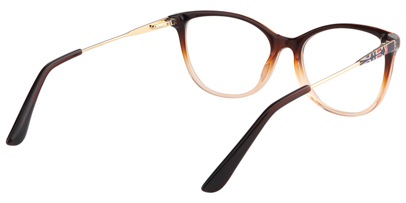 Round Brown Glasses | Zeelool Eyeglass Frames5