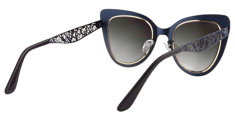 Cateye Dark Blue Sunglasses | Zeelool Sunglasses5
