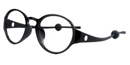 Odelia Round Black Glasses5
