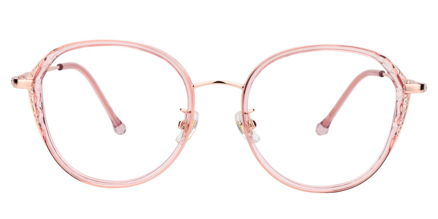 Round Pink Glasses | Zeelool Glasses0
