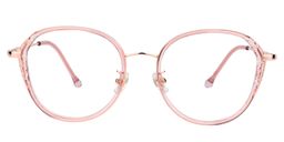 Estelle Round Pink Glasses0