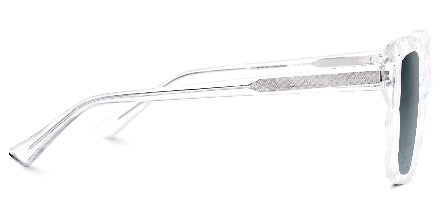 Edna Rectangle Clear Sunglasses for Women & Men | ZEELOOL UK3