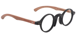 Alexis Round Black Glasses4