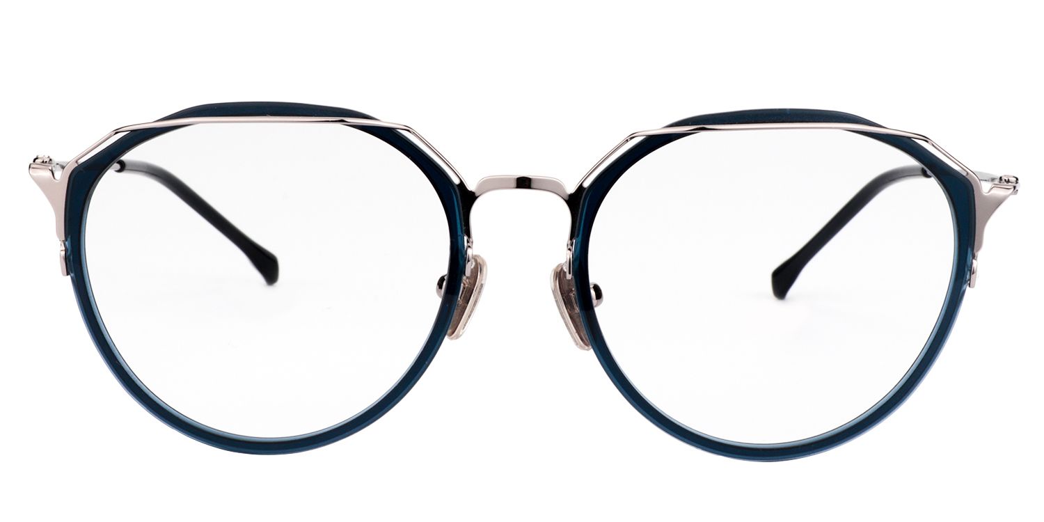 Round Dark Blue Glasses | Zeelool Glasses0