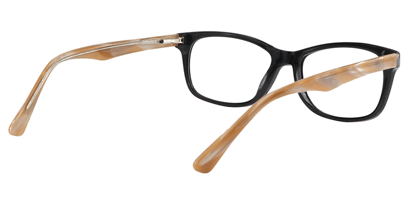 Rectangle Black Glasses | Zeelool Eyeglass Frames5