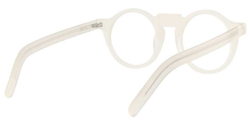 Round Ivory Glasses | Zeelool Eyewear5