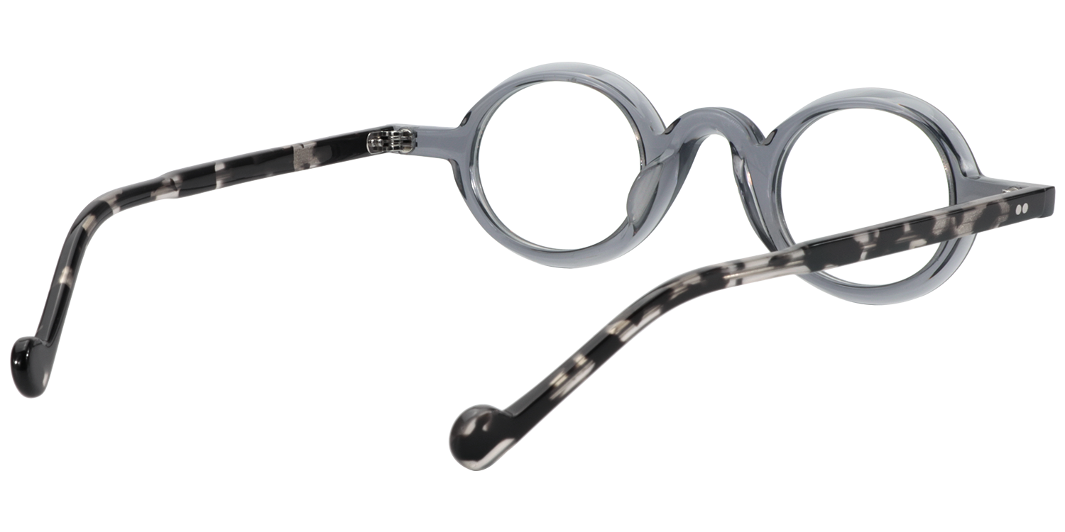 Aaron Round Gray Glasses | Zeelool Eyeglass Frames5