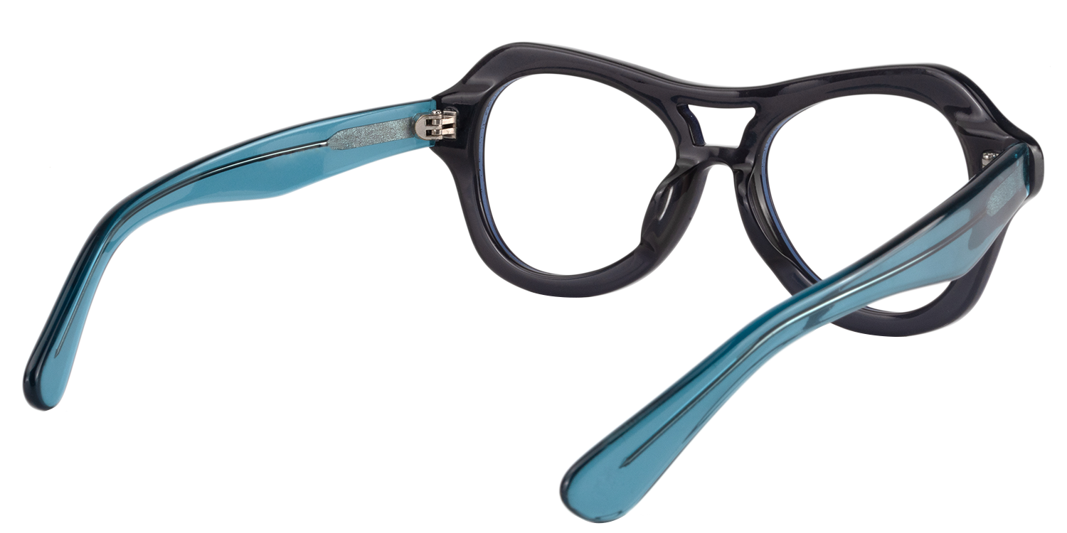 Aviator Dark Blue Glasses | Zeelool Glasses5