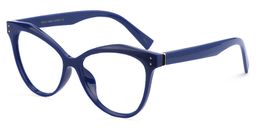 Saul Cat Eye Dark Blue Glasses 2