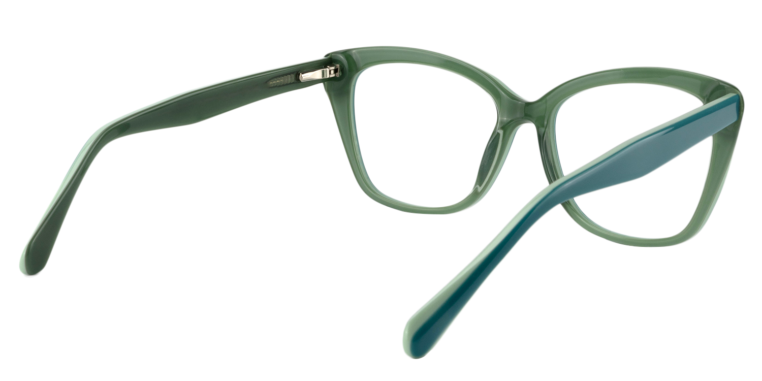 Cat eye Green Glasses | Zeelool Glasses5