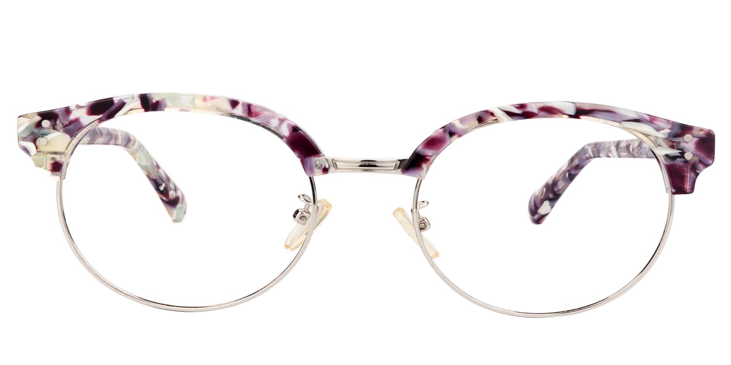 Round Pink Floral Glasses | Zeelool Glasses0