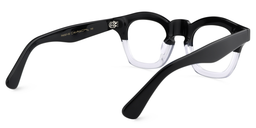 Rita Square Black&Clear Glasses5