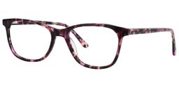 Teresa Rectangle Purple Floral Glasses 5