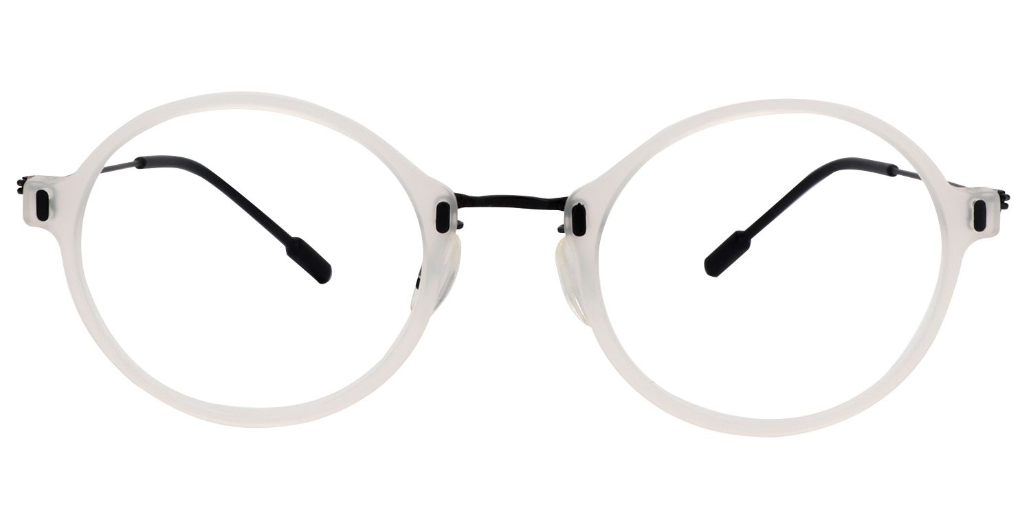 Round White Glasses | Zeelool Glasses0