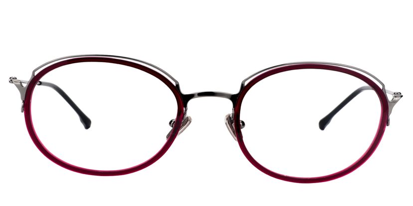 Clement Oval Red Glasses