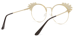 Falecia Cateye Gold Glasses4