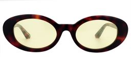 Calista Oval Tortoise Sunglasses0