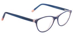 Flora Cat Eye Blue Glasses5
