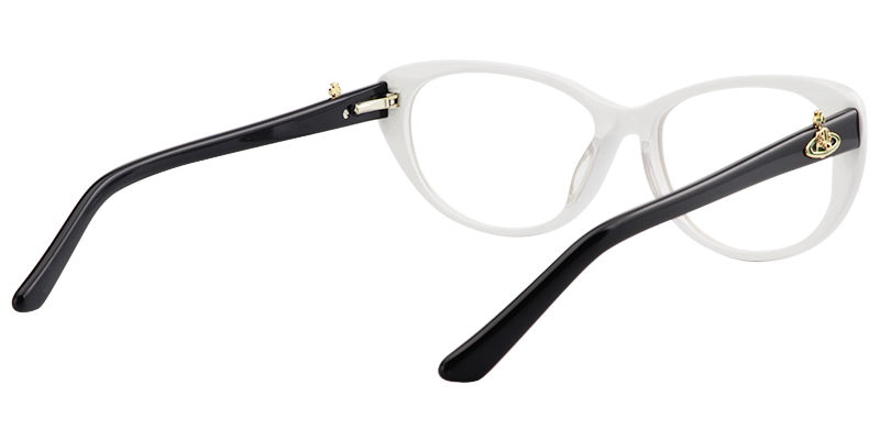 Cateye White Glasses4