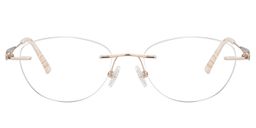 Melody Oval Gold Glasses0