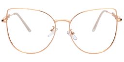 Alvina Cat Eye Gold Glasses0