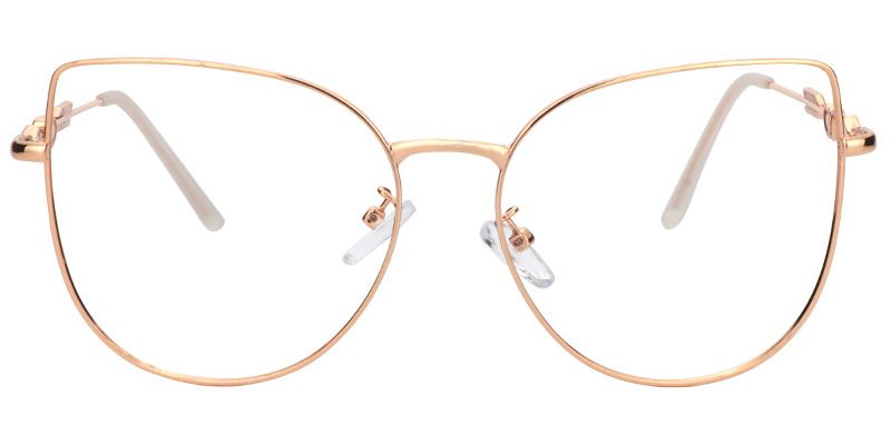 Alvina Cat Eye Gold Glasses