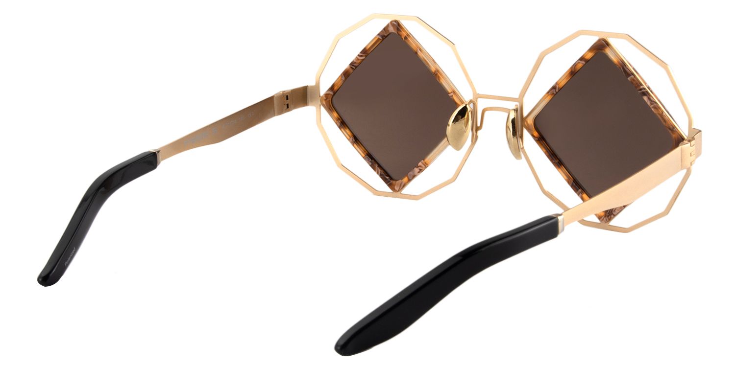 Geometric Gold Sunglasses | Zeelool Sunglasses5
