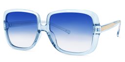Raymond Square Light-Blue Sunglasses1