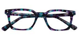Christopher Square Blue Pattern Glasses1