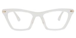 Aicken Square White Glasses0