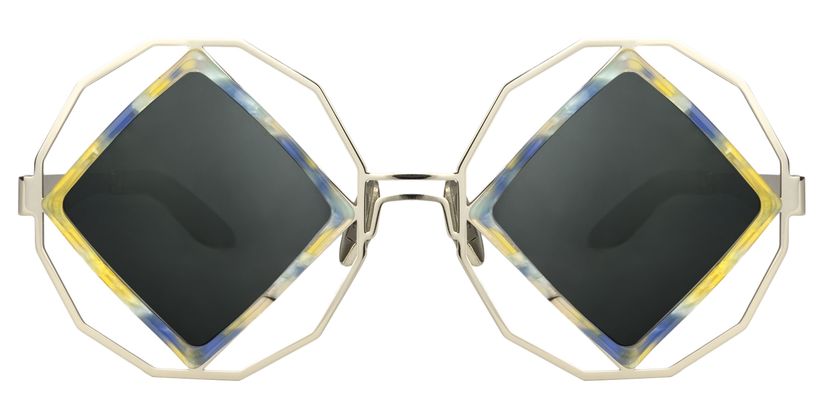 Todd Geometric Silver Sunglasses