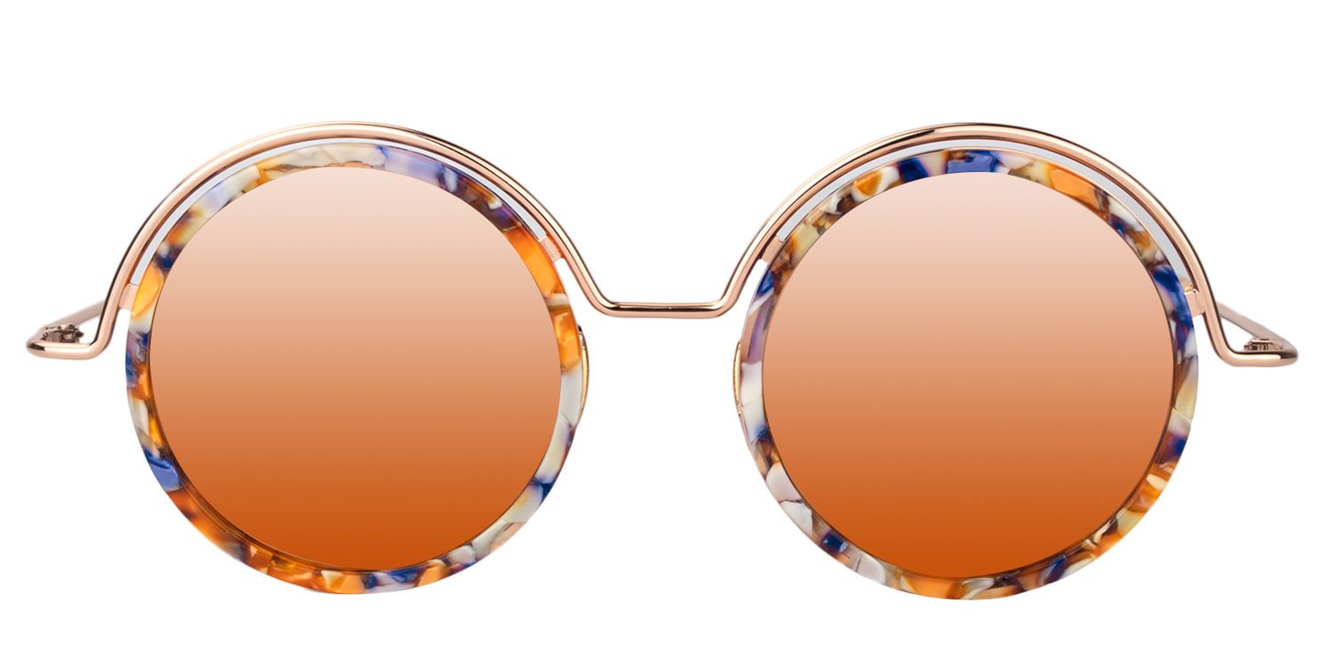 Round Purple Floral Sunglasses | Zeelool Sunglasses0